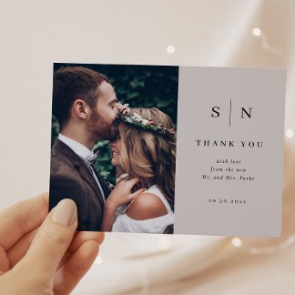 Elegant wedding thank you cards