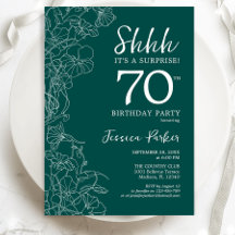 70th Birthday Invitations