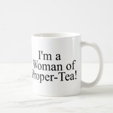Woman of proper-tea mug
